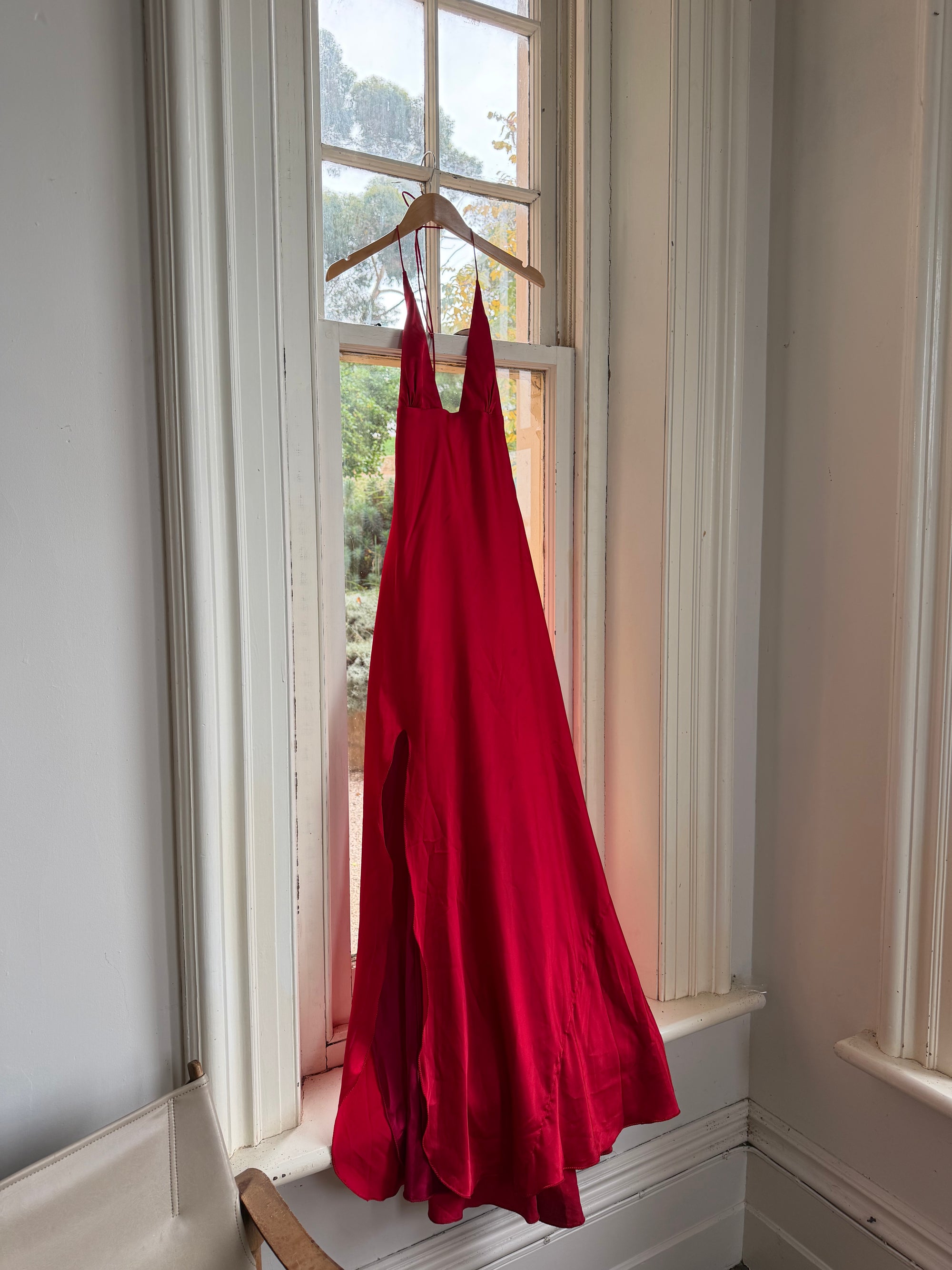 Vintage 90s Pure Silk Bias Tri Dress Scarlett
