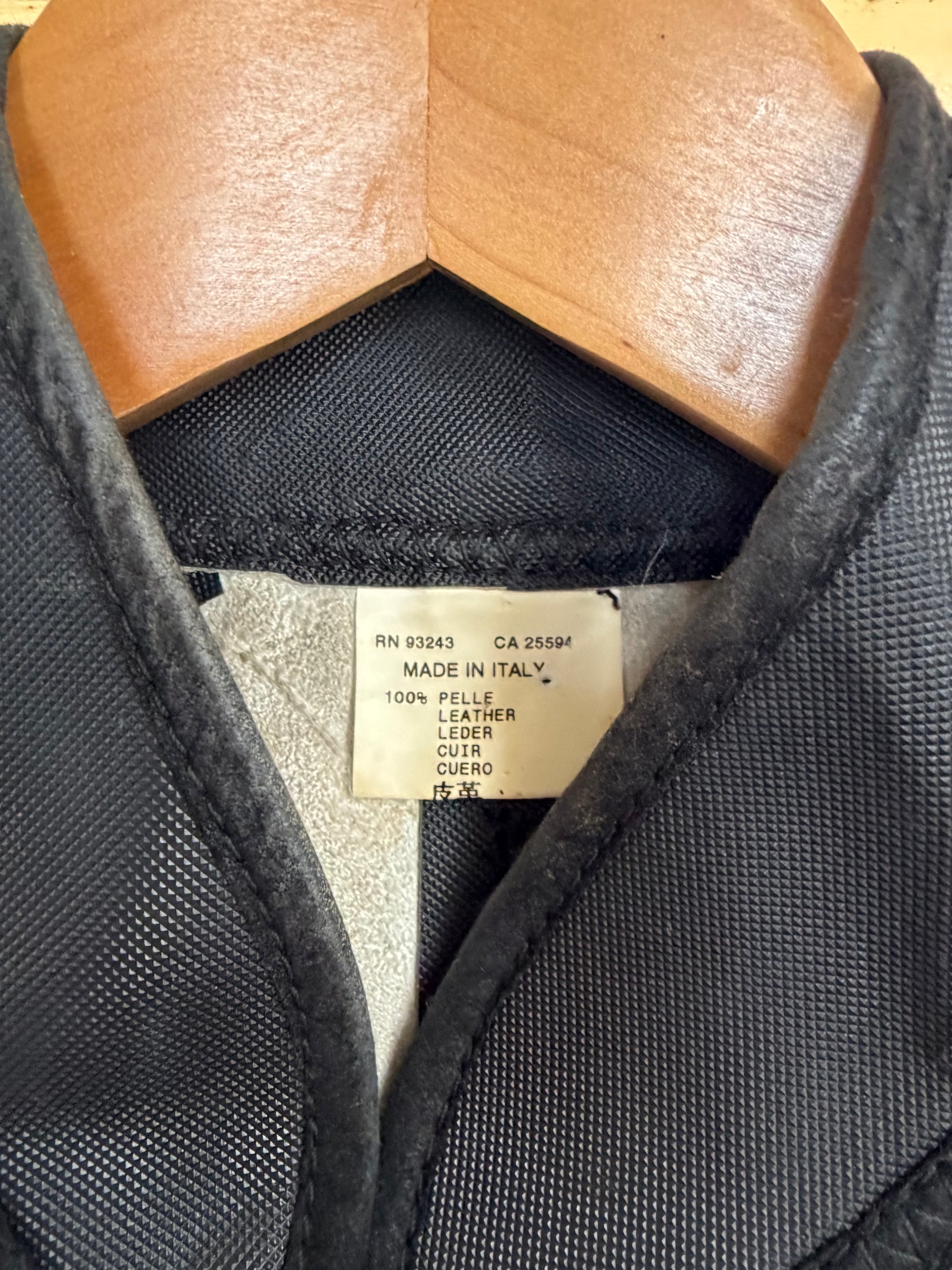 Vintage 90s Diesel Leather Zip Biker Jacket