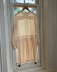 Vintage 70s Pleated Bow Waist Dress