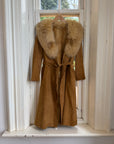 Vintage 90s Suede Fur Penny Lane Caramel