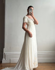 Vintage 90s Romantic Cap Sleeve Wedding Gown