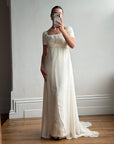 Vintage 90s Romantic Cap Sleeve Wedding Gown