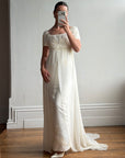 Vintage 90s Romantic Cap Sleeve Wedding Gown