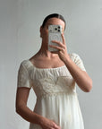 Vintage 90s Romantic Cap Sleeve Wedding Gown