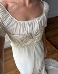 Vintage 90s Romantic Cap Sleeve Wedding Gown