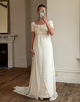 Vintage 90s Romantic Cap Sleeve Wedding Gown