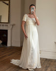 Vintage 90s Romantic Cap Sleeve Wedding Gown