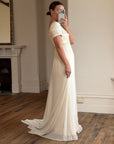 Vintage 90s Romantic Cap Sleeve Wedding Gown