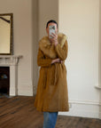 Vintage 90s Suede Fur Penny Lane Caramel