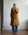 Vintage 90s Suede Fur Penny Lane Caramel