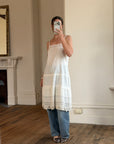 Vintage Edwardian White Cotton Crochet Lace Sundress