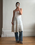 Vintage Edwardian White Cotton Crochet Lace Sundress