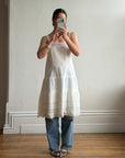 Vintage Edwardian White Cotton Crochet Lace Sundress