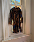 Vintage 90s Multi-Colour Patchwork Fur Coat