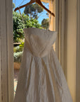 Vintage Y2K Floral Jacquard Strapless Ballgown