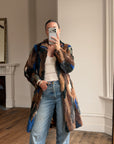 Vintage 90s Multi-Colour Patchwork Fur Coat