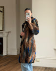 Vintage 90s Multi-Colour Patchwork Fur Coat