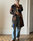 Vintage 90s Multi-Colour Patchwork Fur Coat