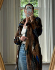 Vintage 90s Multi-Colour Patchwork Fur Coat