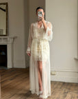 Vintage Y2K Sheer Victoria's Secret Lace Applique Tie Robe
