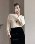 Vintage 80s Valentino Frog Closure Velvet Pencil Wrap Skirt Noir