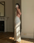 Vintage 90s Iridescent Sequin Bias Slip Dress