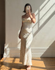 Vintage 90s Iridescent Sequin Bias Slip Dress