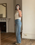 Vintage 60s White Paillette Sequin Top