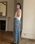 Vintage 60s White Paillette Sequin Top
