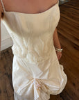 Vintage 80s Mermaid Silk Taffeta Bridal Ballgown Set