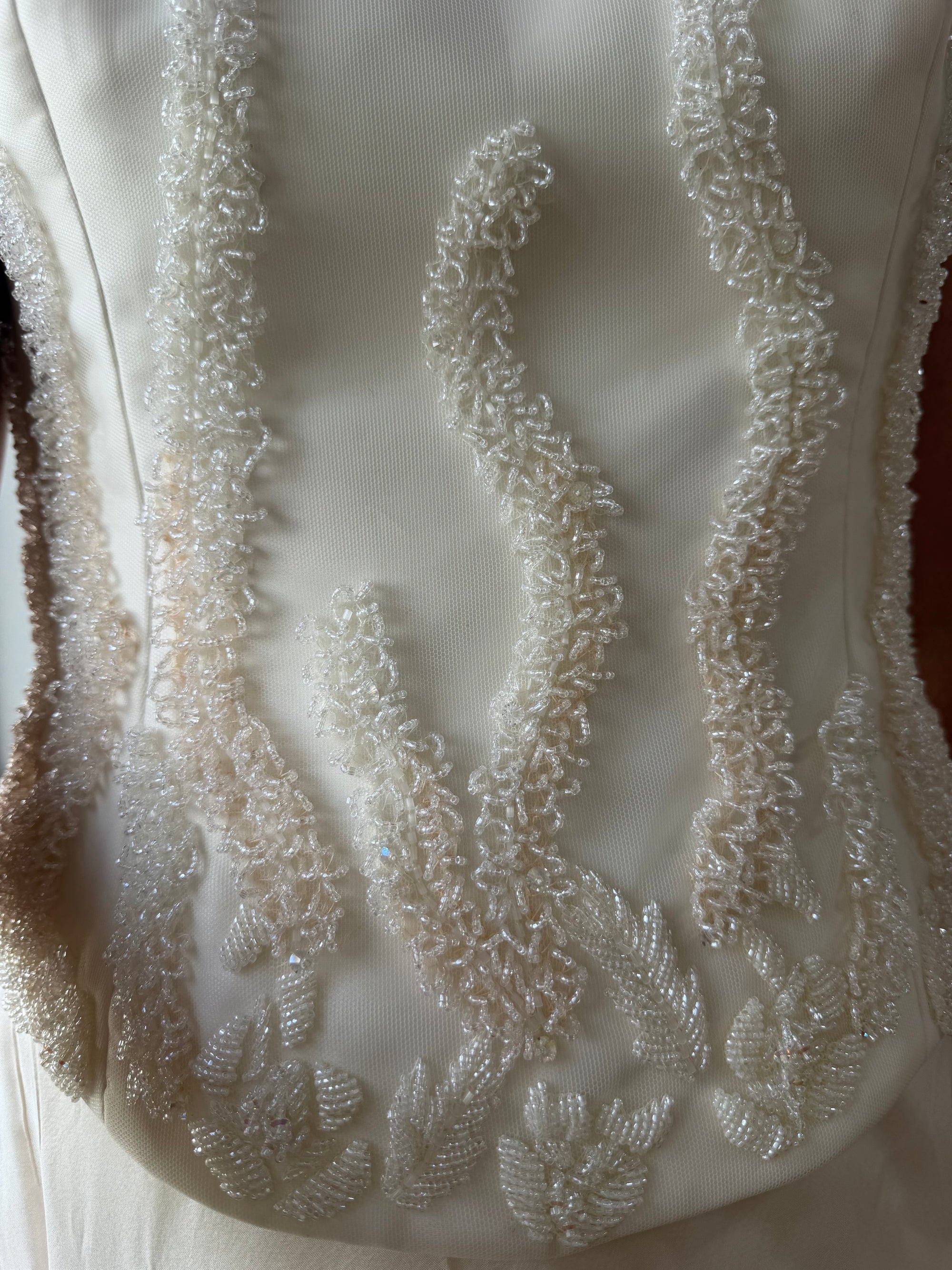 Vintage 80s Mermaid Silk Taffeta Bridal Ballgown Set