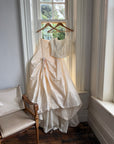 Vintage 80s Mermaid Silk Taffeta Bridal Ballgown Set