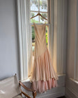 Vintage 90s Italian Silk Nude Ombre Sunrise Slip Gown