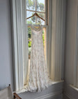 Vintage 90s Iridescent Sequin Bias Slip Dress