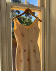 Vintage 60s Sequin Wool Knit Dress Pink Petite Florals