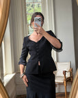 Vintage 90s Escada Tailored Wool Two-Piece Set Noir