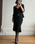 Vintage 90s Escada Tailored Wool Two-Piece Set Noir