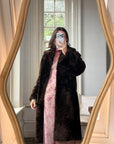 Vintage 70s Chocolate Fur Chunky Coat