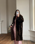 Vintage 70s Chocolate Fur Chunky Coat