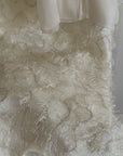 Vintage 90s Italian Organza Tie Top and Feather Skirt Bridal Set
