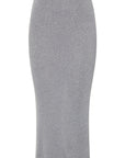 St Agni Low Waist Knit Skirt Grey Marle