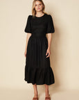 Faithfull Janielle Midi Dress Plain Black