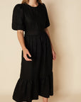 Faithfull Janielle Midi Dress Plain Black