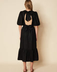 Faithfull Janielle Midi Dress Plain Black