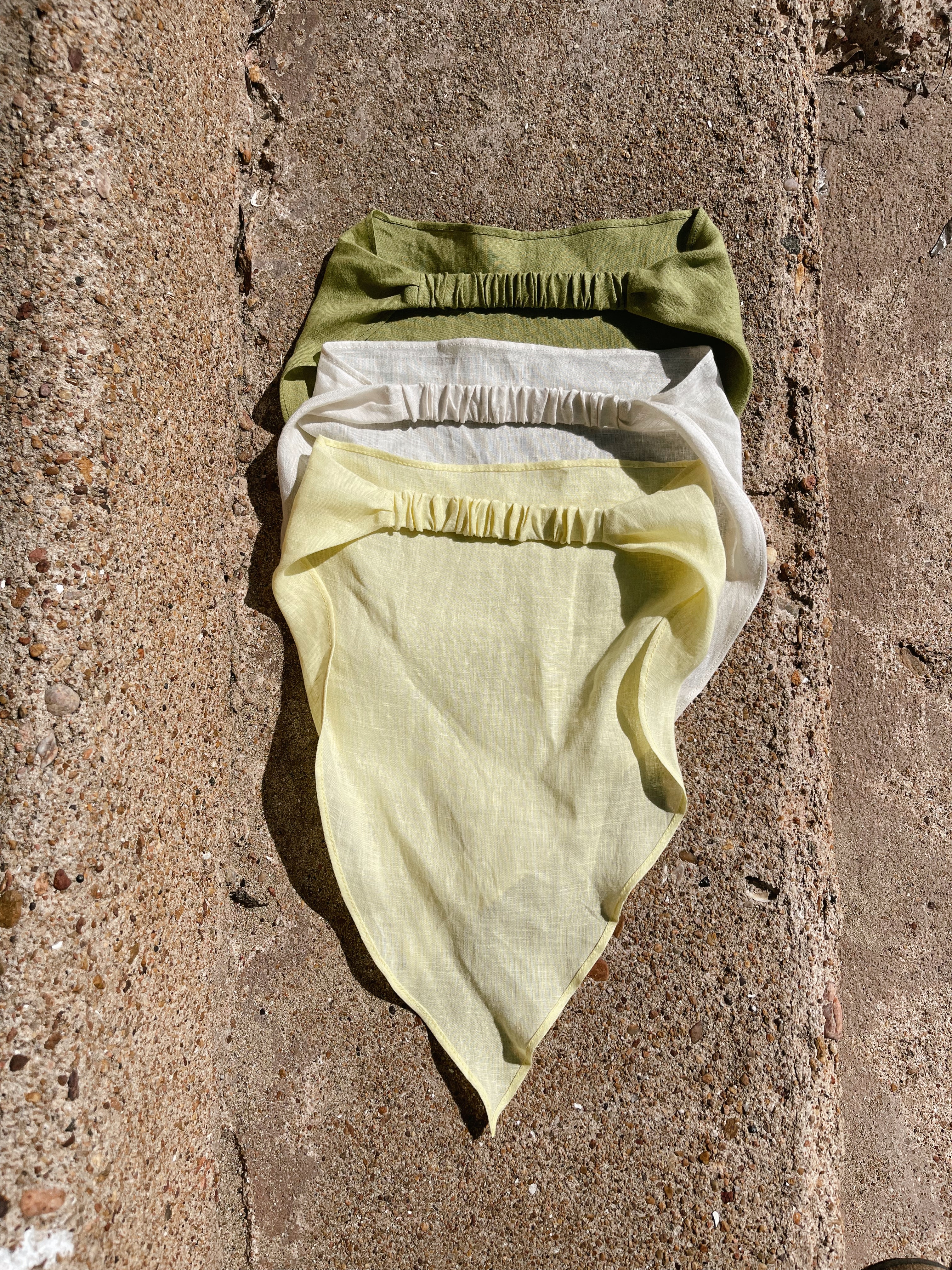 Harlow Linen Bandana Lemon